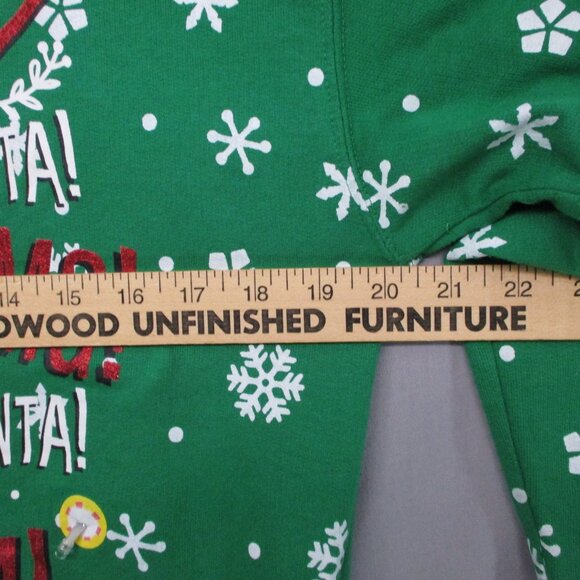 Elf Ugly Sweater Christmas Crew Neck With Working Lights Green Men Size | M - Picture 7 of 11